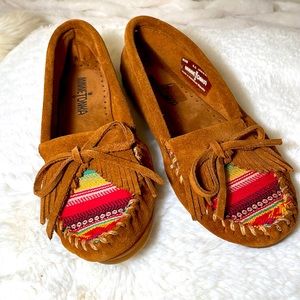 Minnetonka Genuine Suede Kitty Leather Moccasins